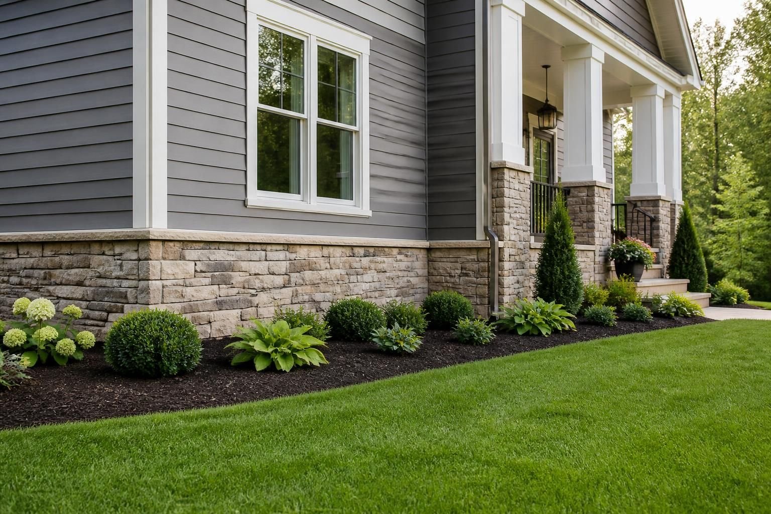 Level home exterior with stable foundation lines.
